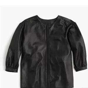J Crew Collection Black Leather Jacket Zip Front NWT $695